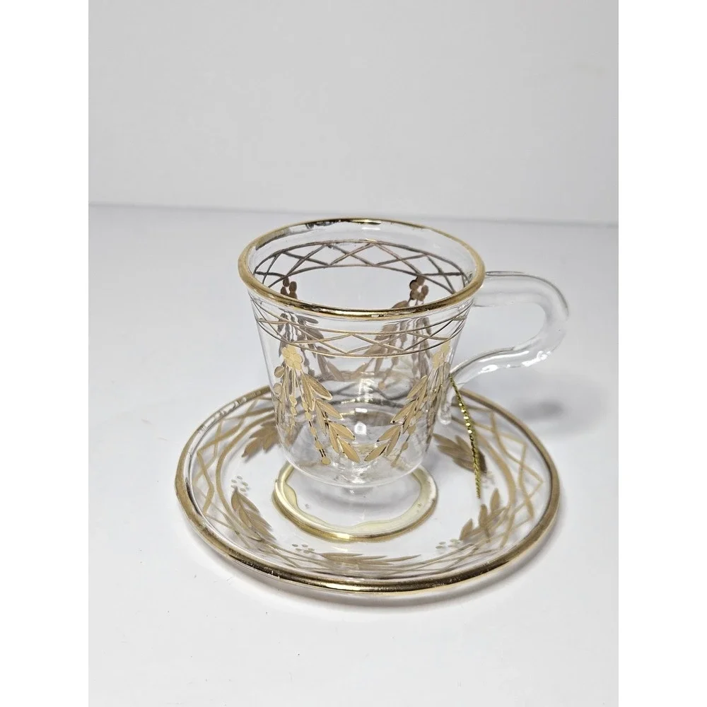 Vintage Tea Pot Mini Glass Hanging Decorative Ornament Holiday Tree